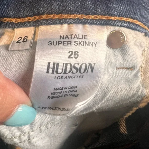 Hudson Jeans Natalie Super Skinny Mid Rise Size 26 Medium Wash - Picture 4 of 6